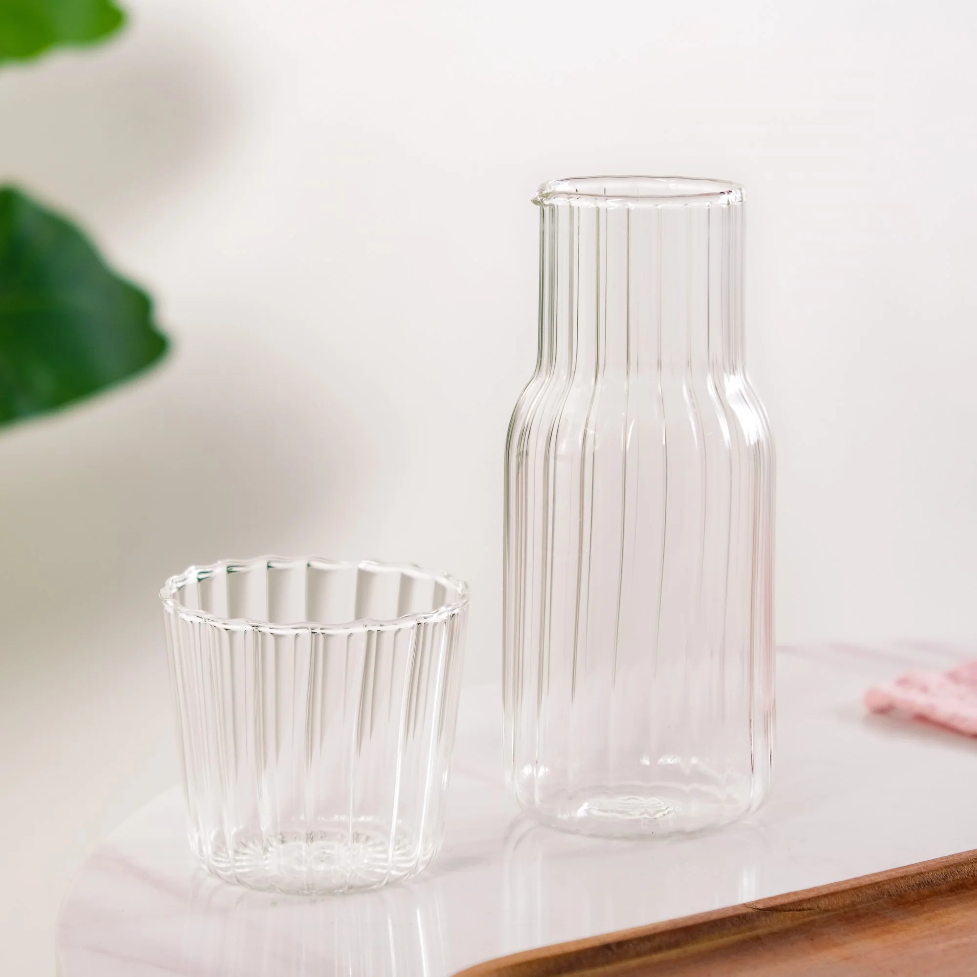 Bedside Glass Carafe With Tumbler - Image 6