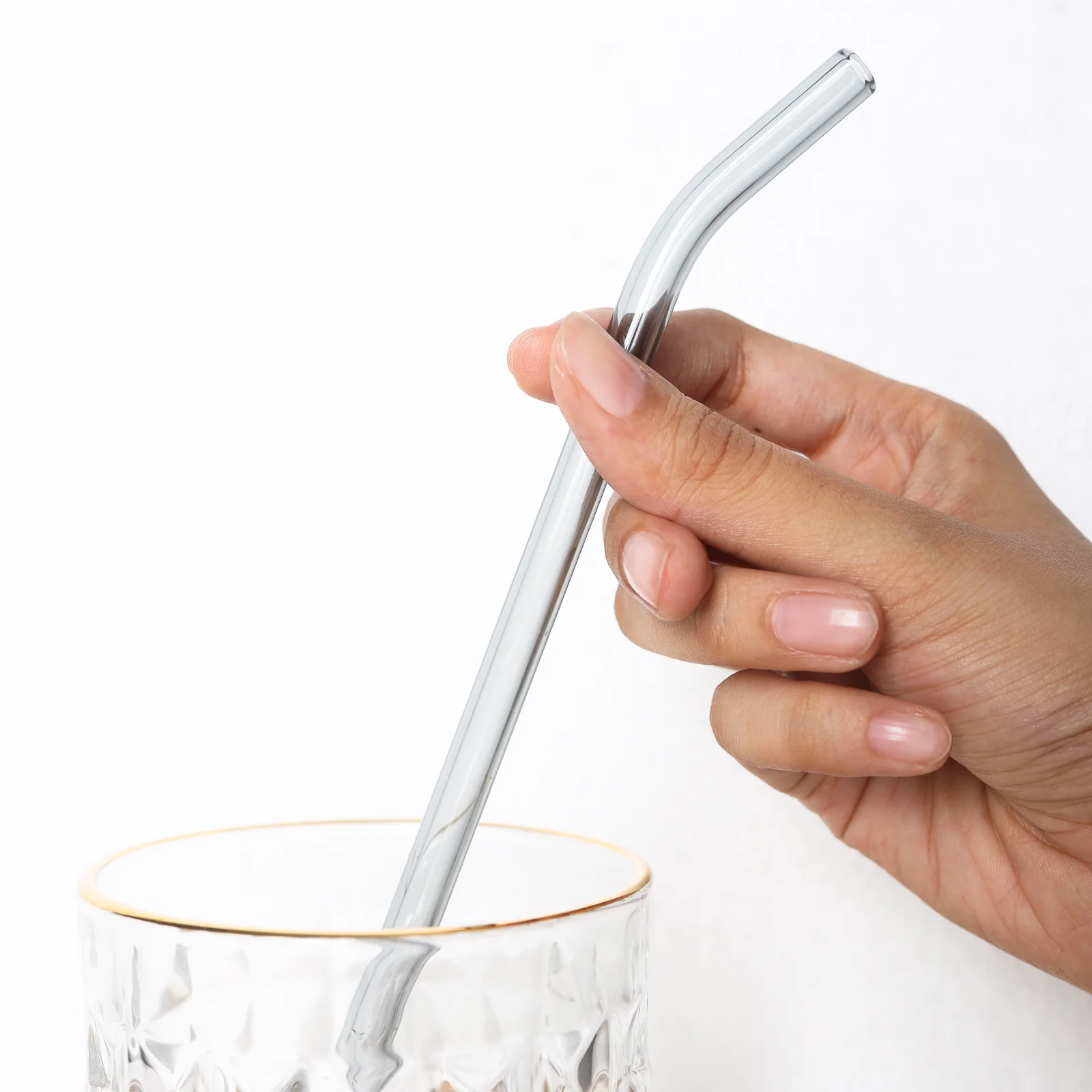 Bent Glass Straw Set of 4 - Image 13