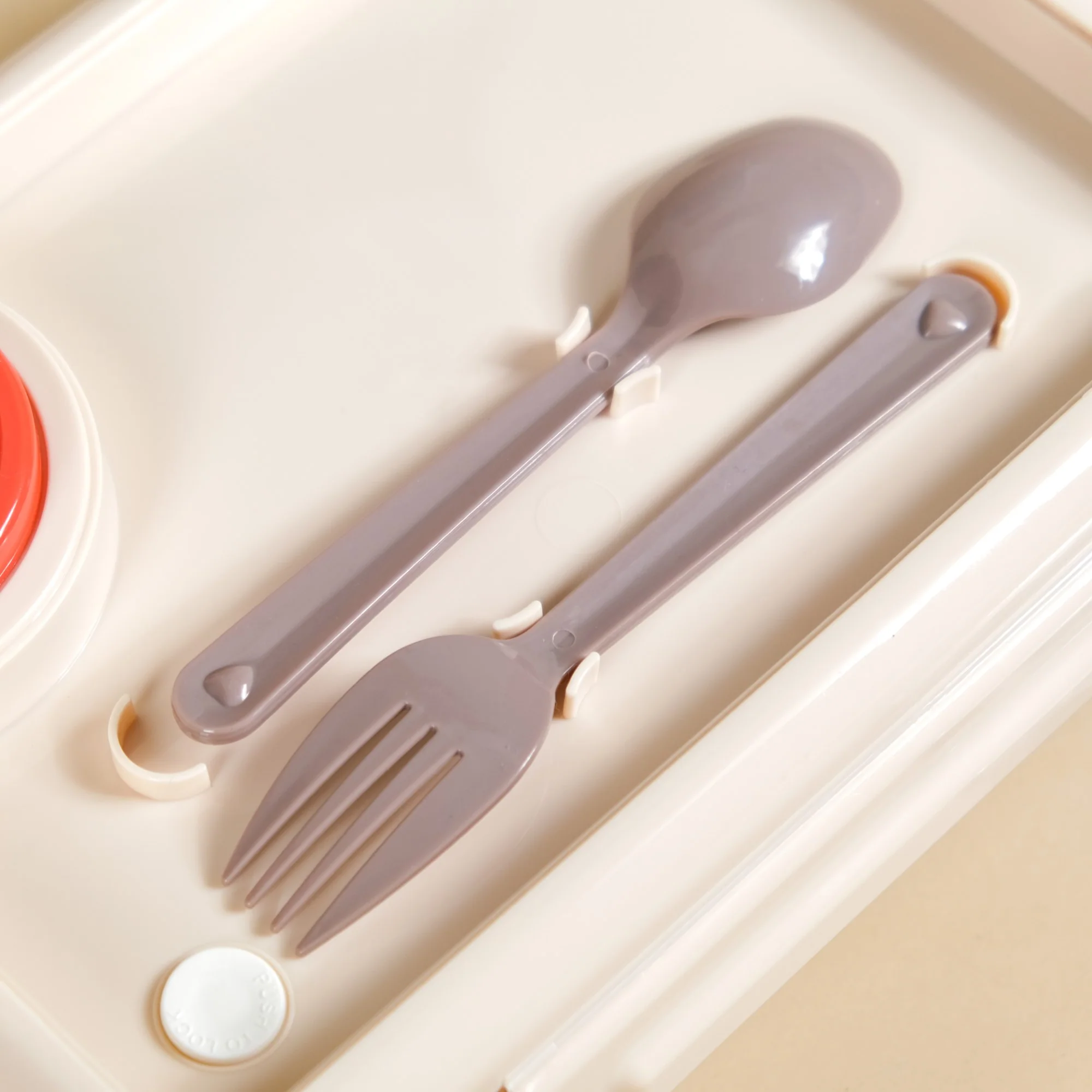 Bento Beige Stainless Steel Insulated Lunch Box For Work 950ml - Image 20