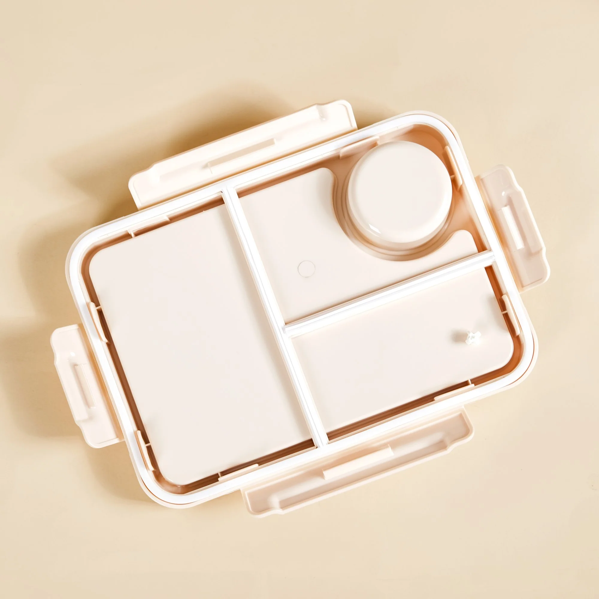 Bento Beige Stainless Steel Insulated Lunch Box For Work 950ml - Image 21