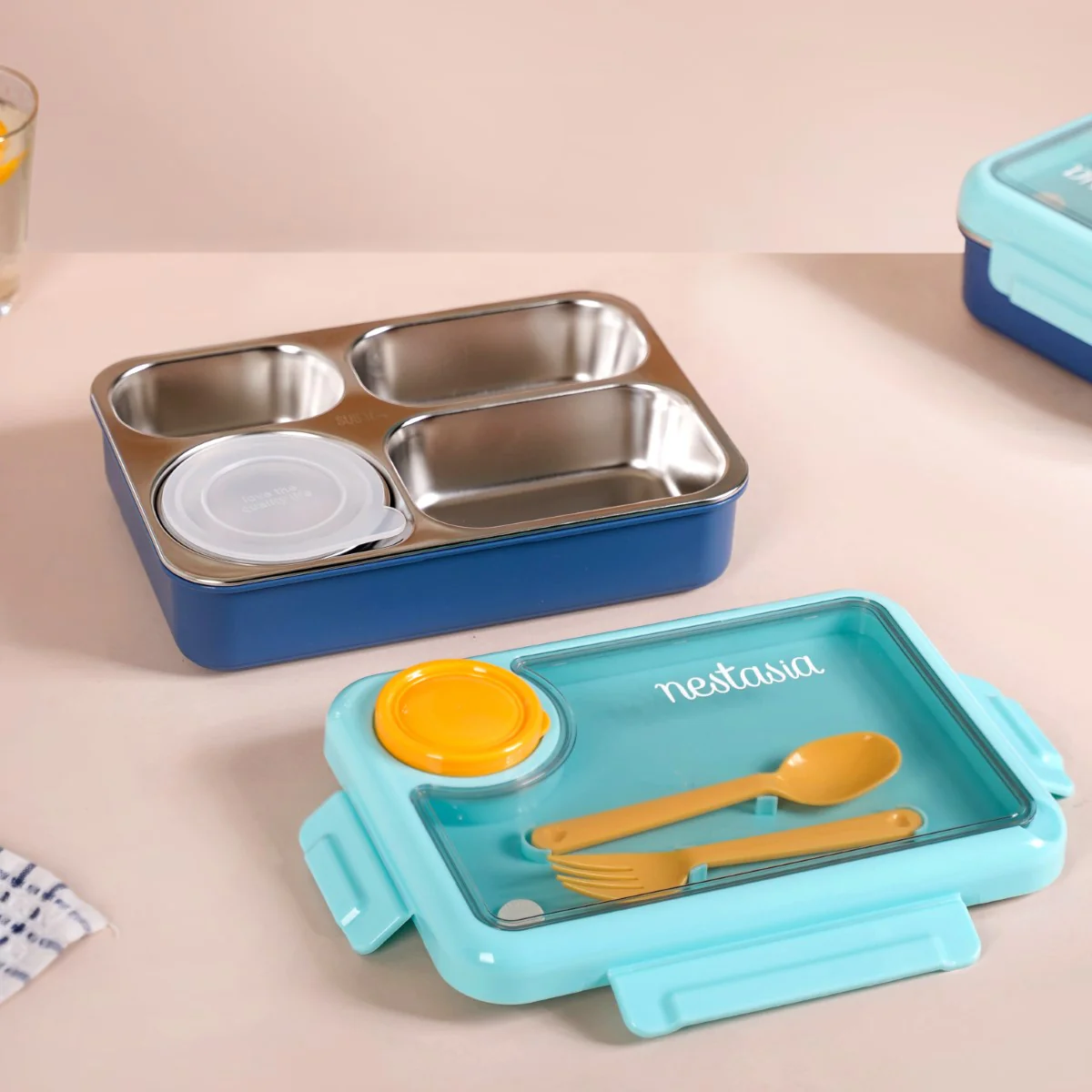 Bento Blue Stainless Steel Tiffin Box 950ml - Image 15