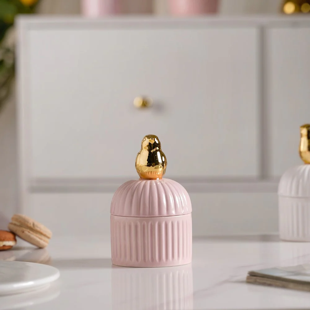Bird Ceramic Canister Pink - Image 10