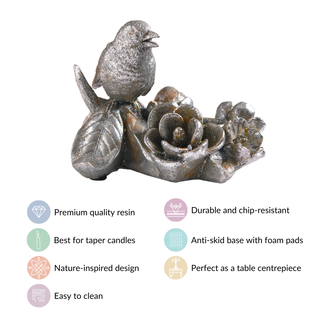 Bird On Branch Candle Stand - Image 6