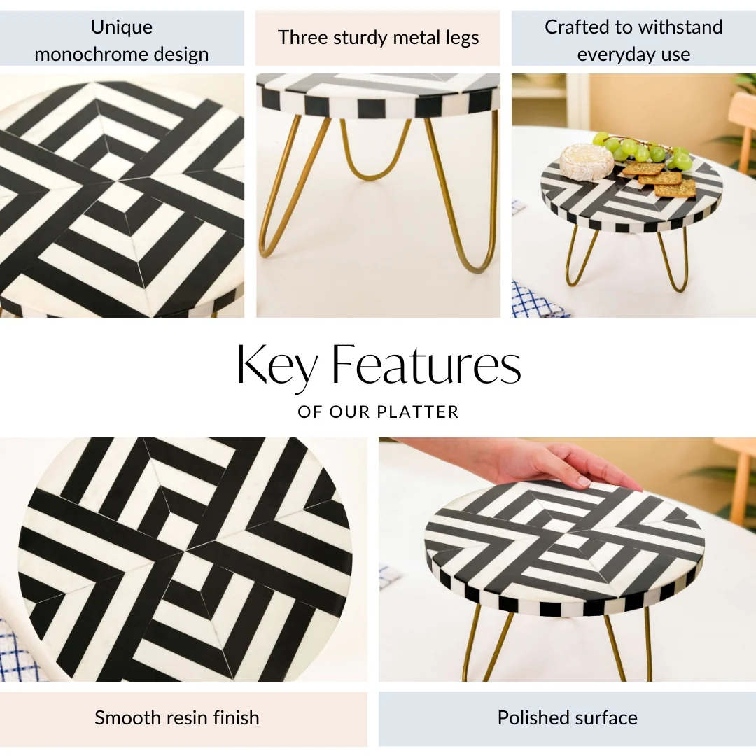 Black And White Riser Cake Stand - Image 6
