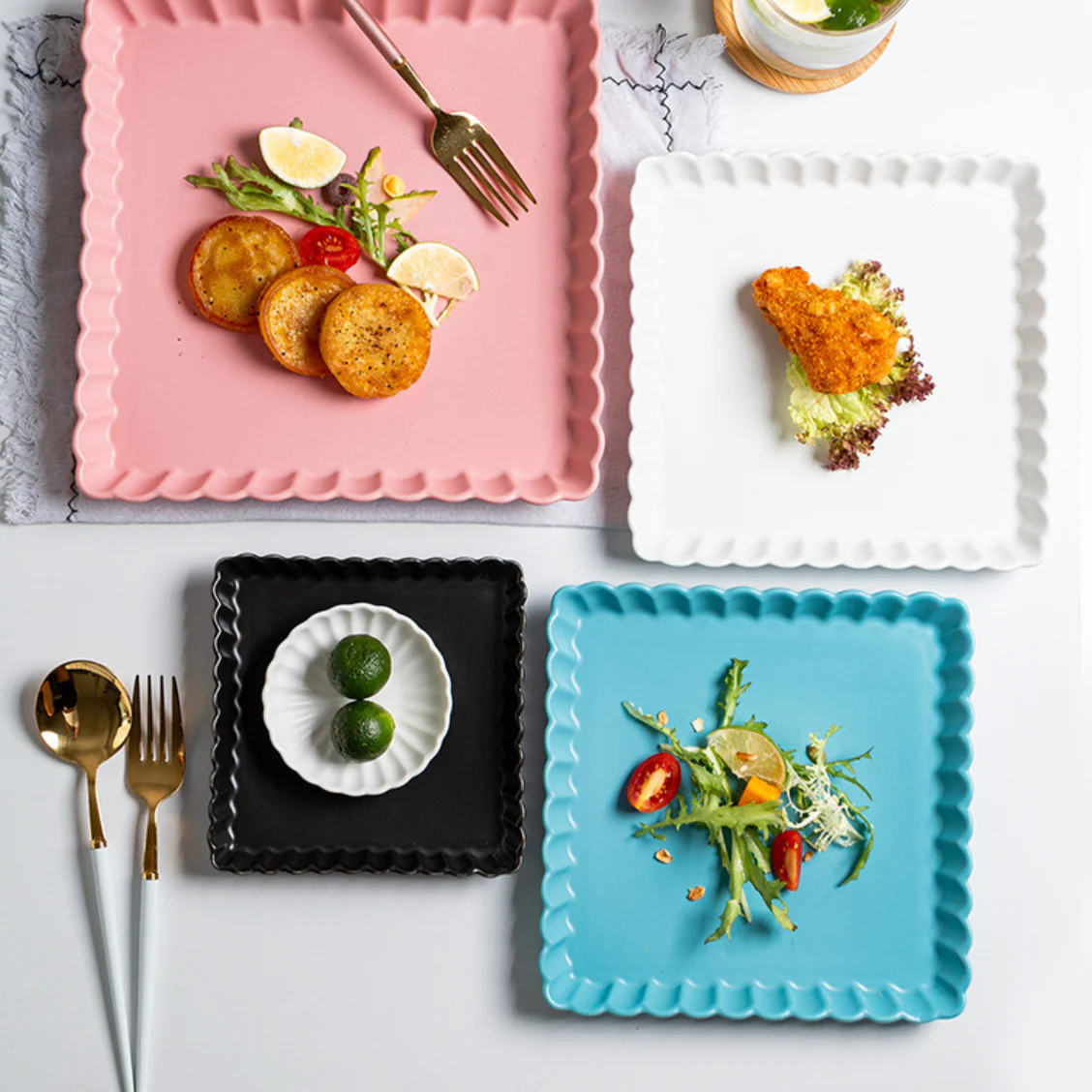 Black Berry Square Snack Dish 6 Inch - Image 10