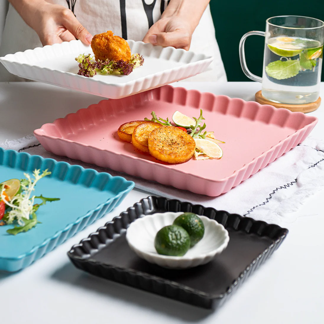 Black Berry Square Snack Dish 6 Inch - Image 11