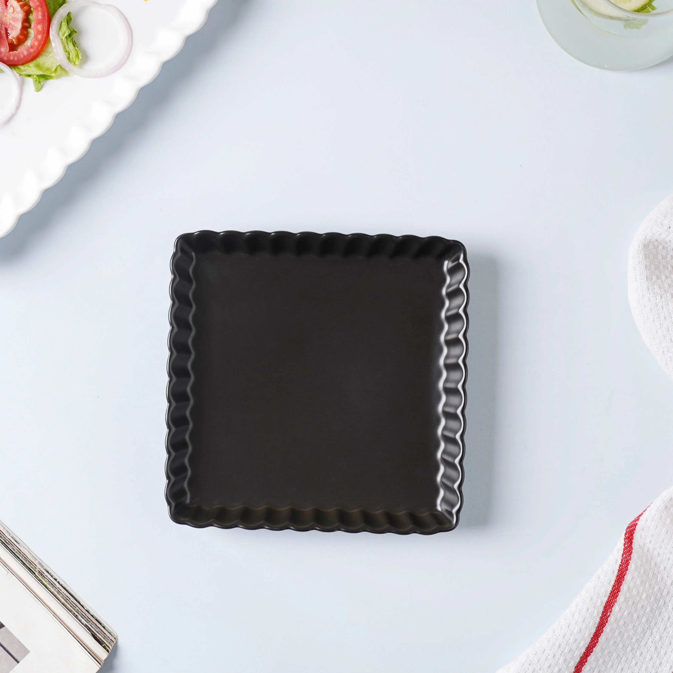Black Berry Square Snack Dish 6 Inch - Image 3
