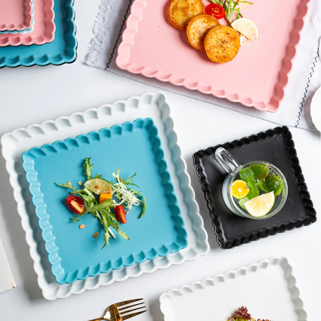 Black Berry Square Snack Dish 6 Inch - Image 9