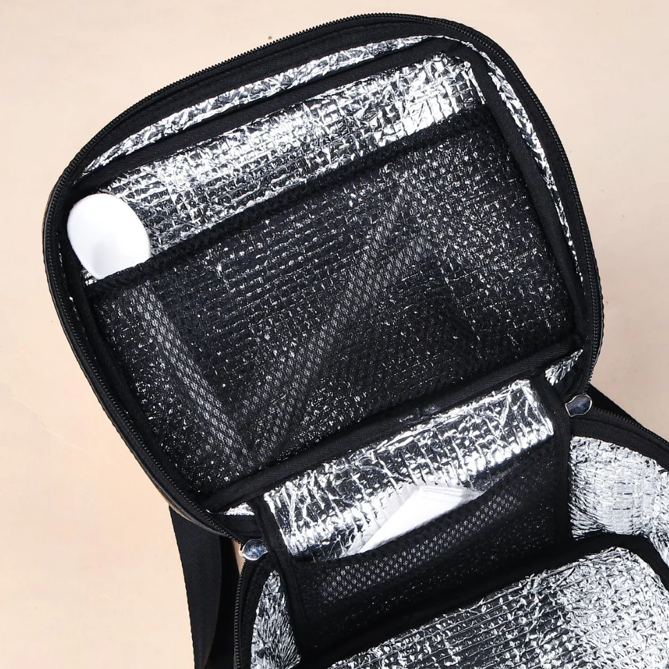 Black Croco Insulated Lunch Bag - Image 8