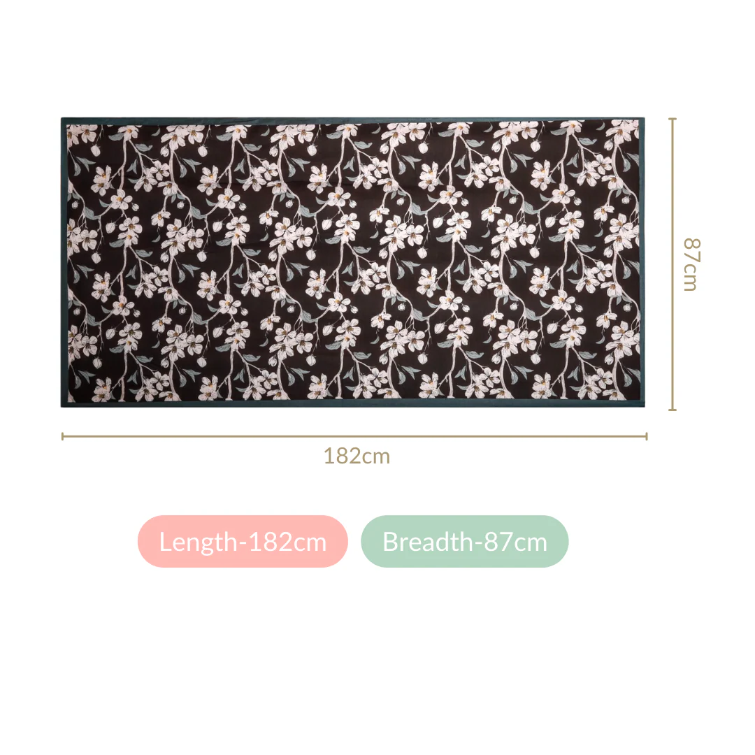 Black Floral Scarf For Women - Image 5