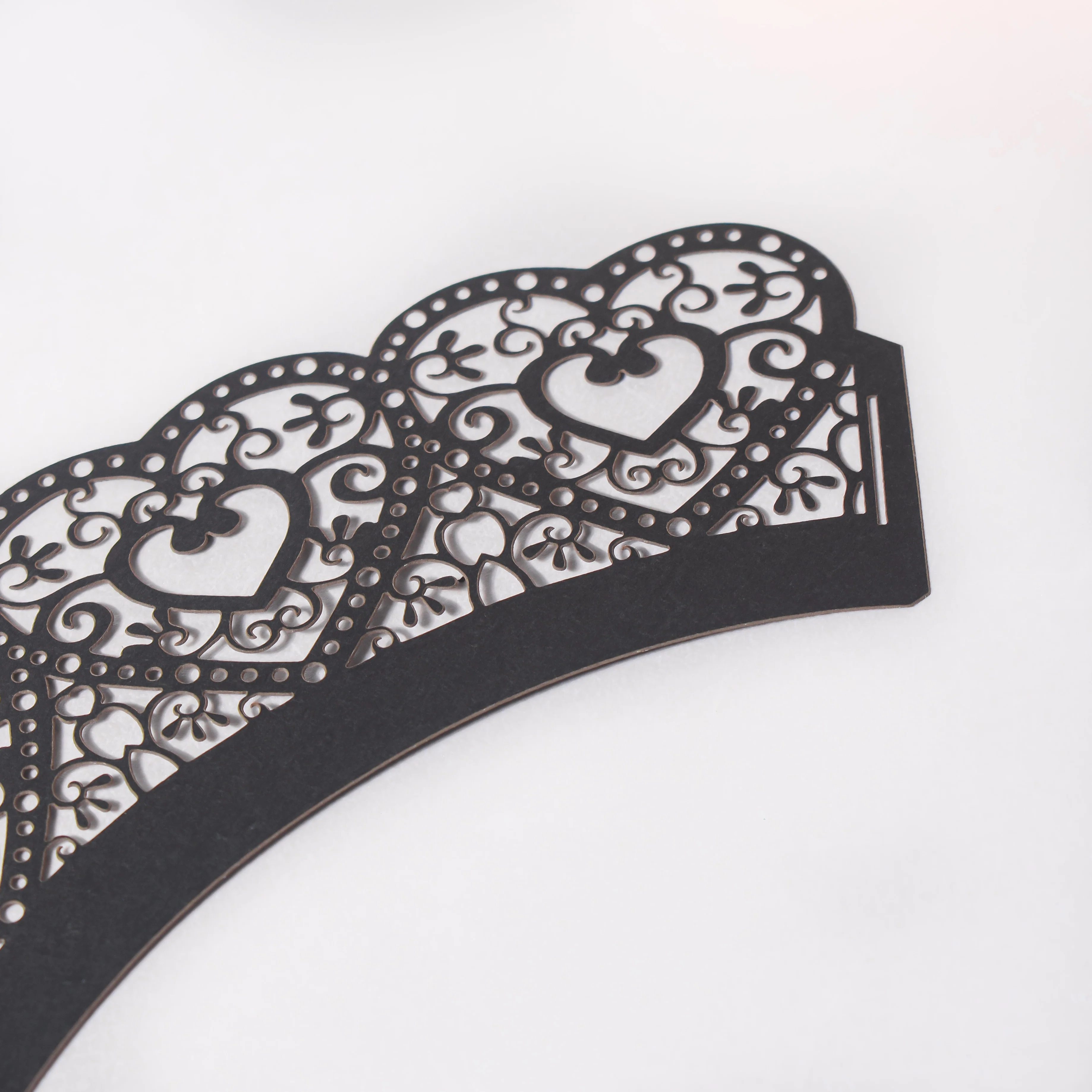 Black Heart Lace Cupcake Wrapper Set of 20 - Image 4