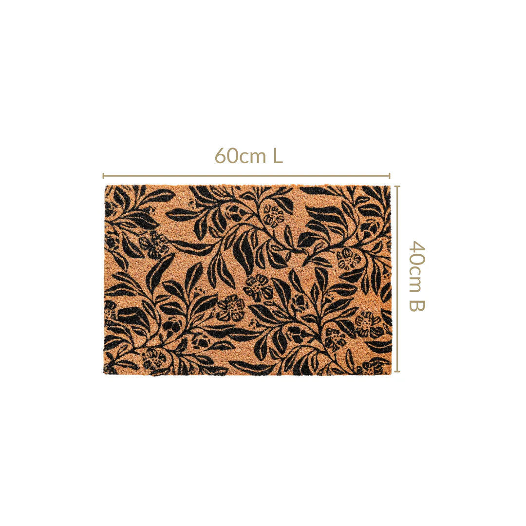 Black Magnolias Printed Coir Floor Mat 24x16 Inch - Image 4