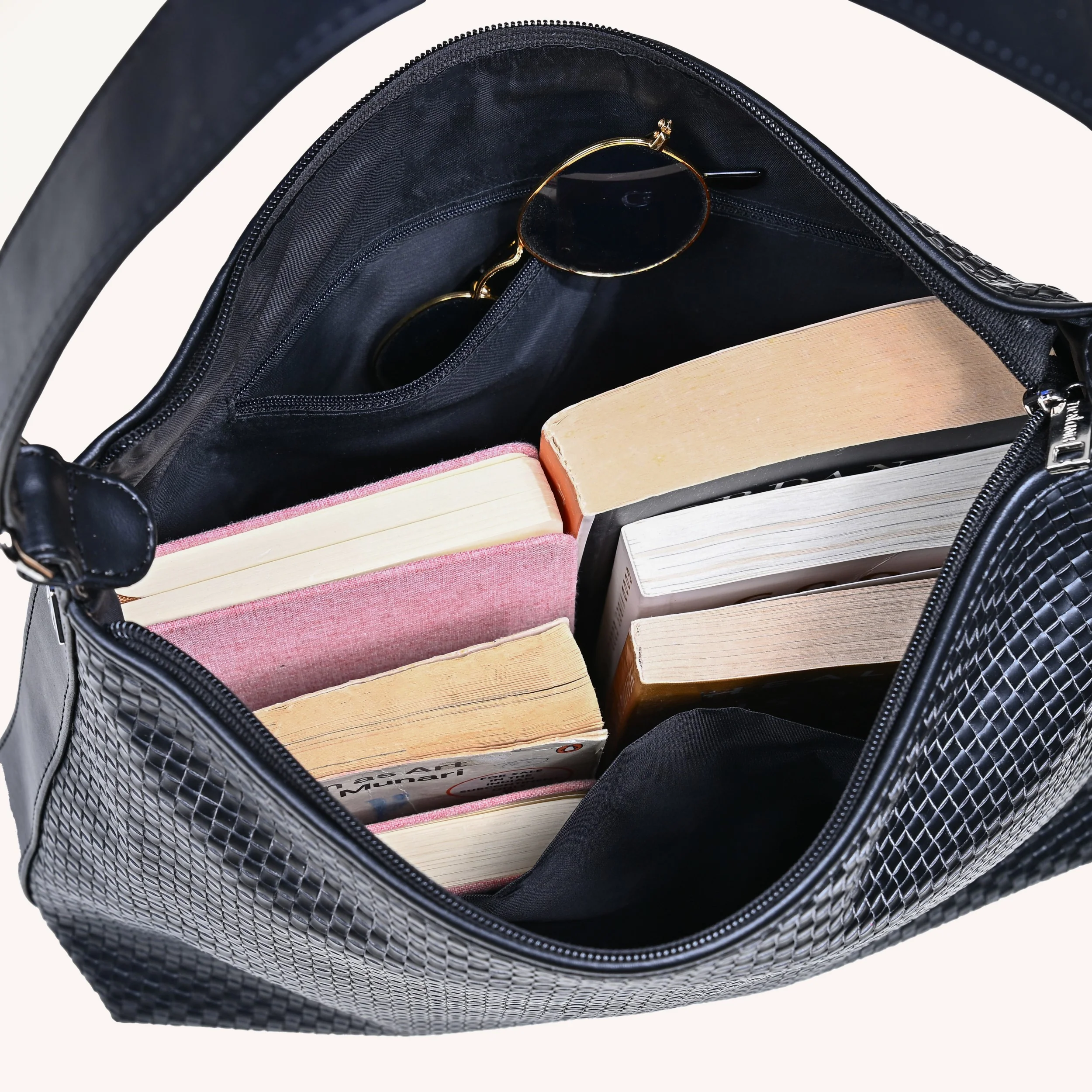 Black Soi Trendy Hobo Handbag - Image 3
