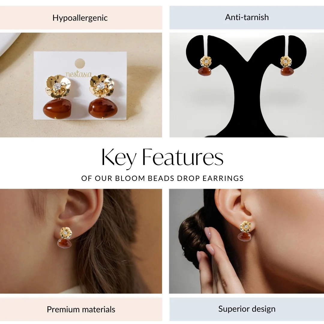 Bloom Beads Drop Earrings - Image 4