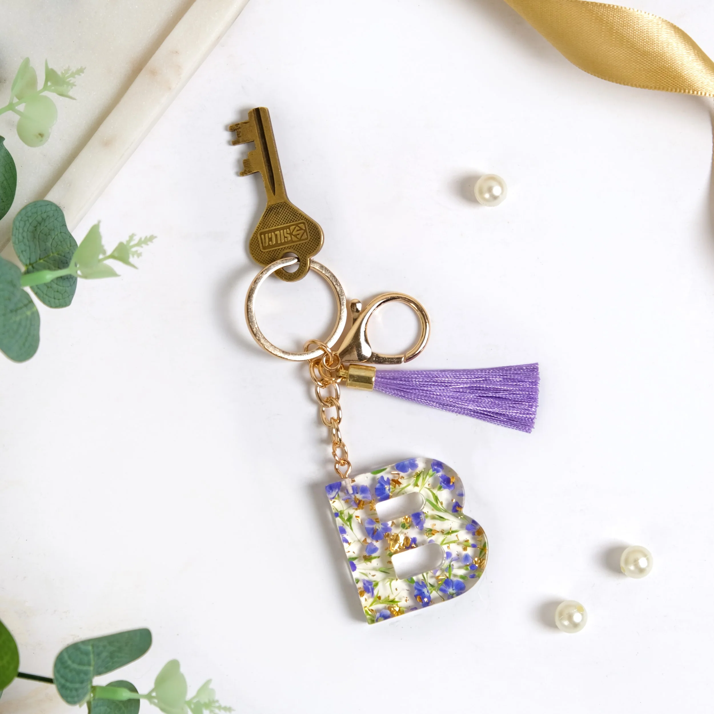 Blooming Beauty Pressed Flower B Keyring - Image 8