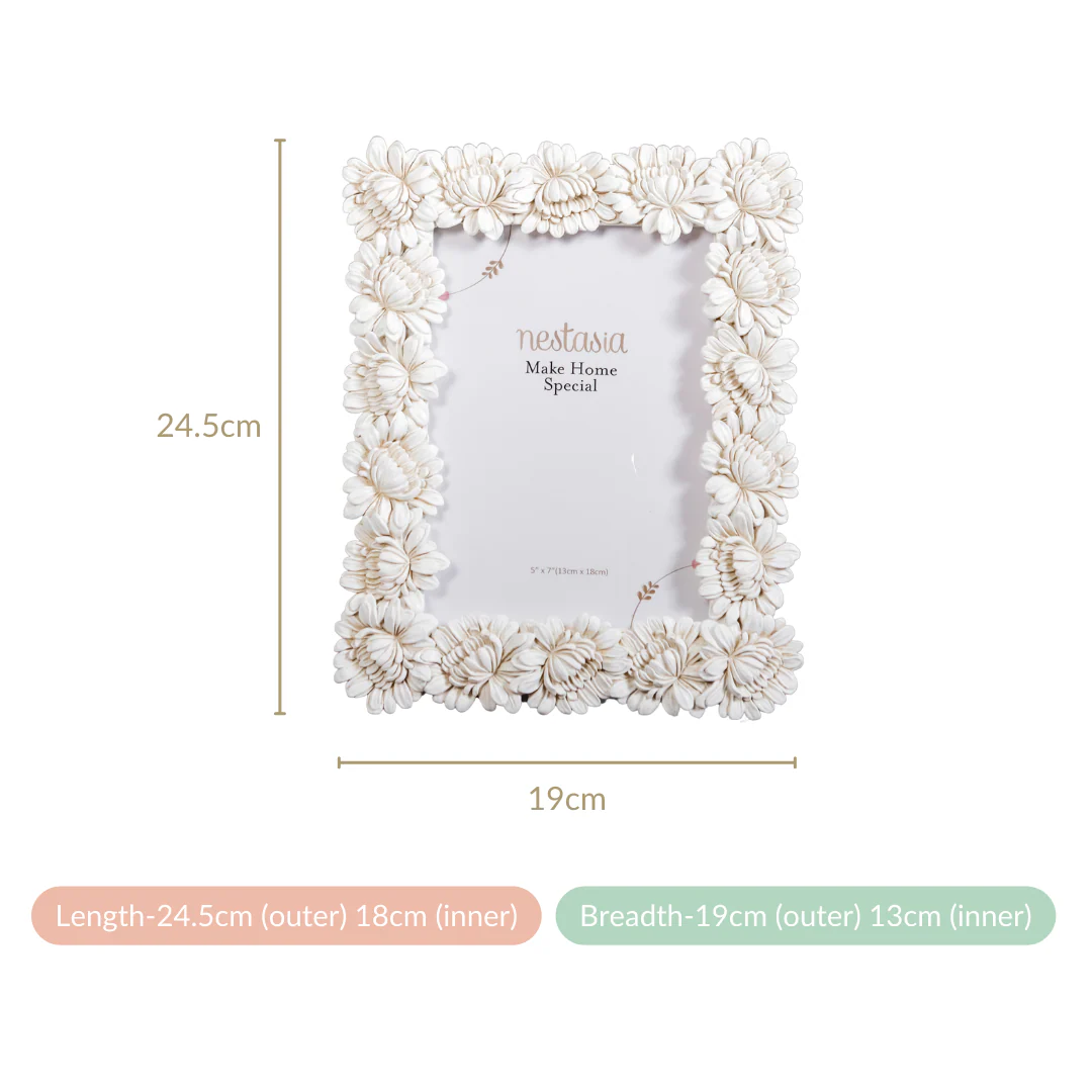 Blooms Picture Frame Large White 9.5"x7.5" - Image 7