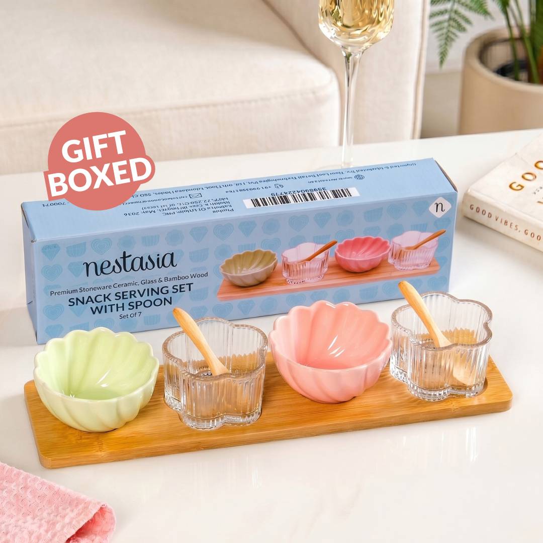 Blossom Bowls Serving Platter With Spoon Set Of 7 - Image 4