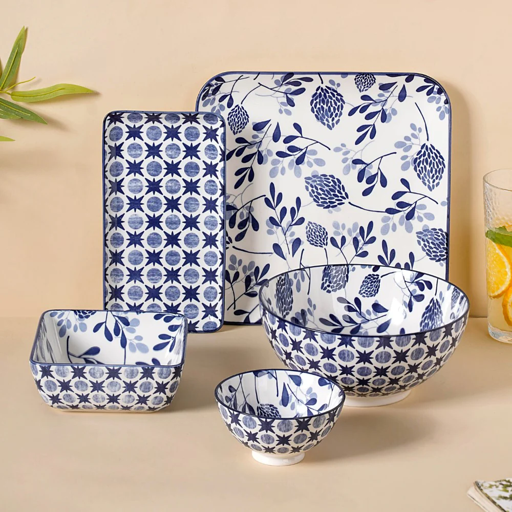 Blue 26 Piece Dinnerware Set For 6 - Image 3