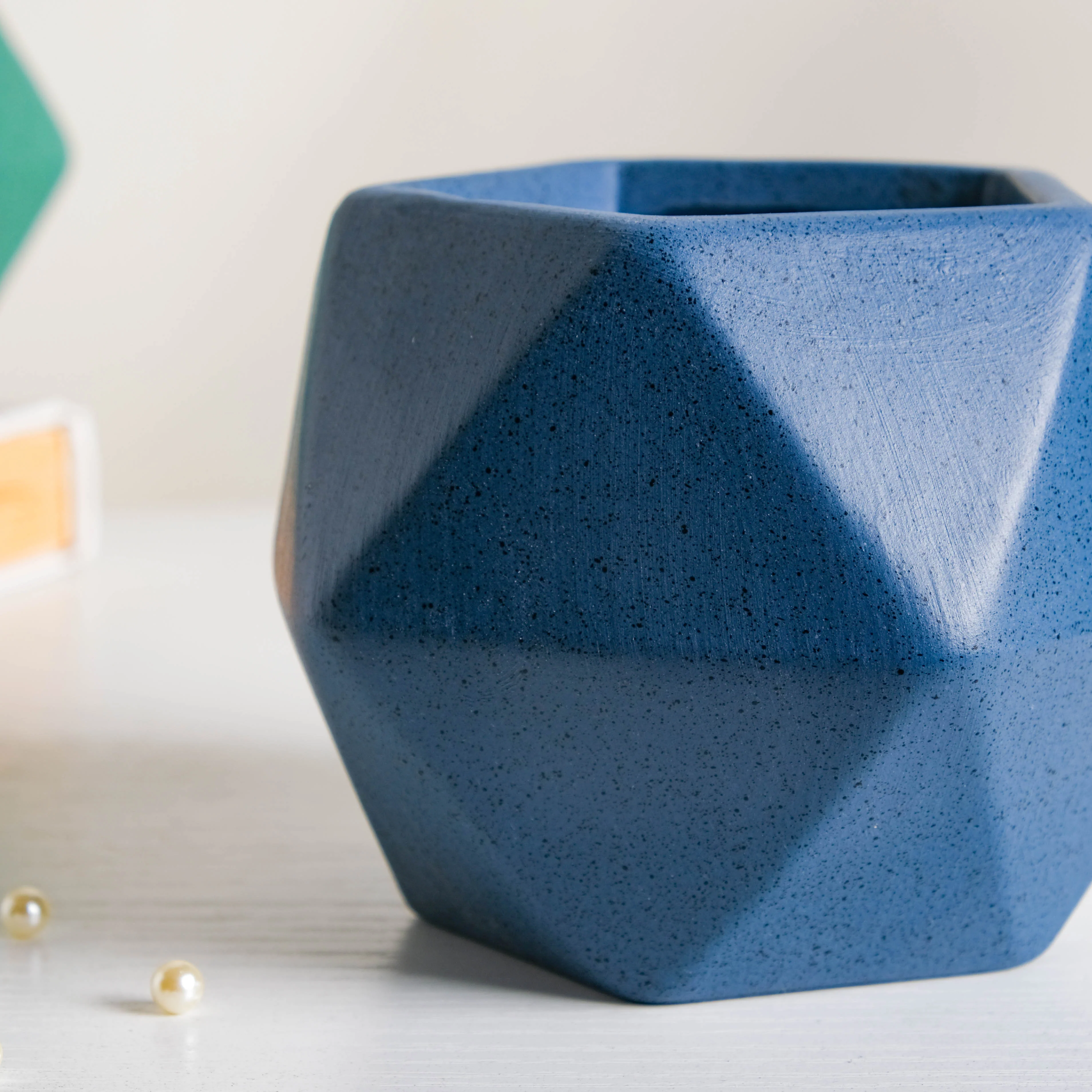 Blue Abstract Plant Pot - Image 3