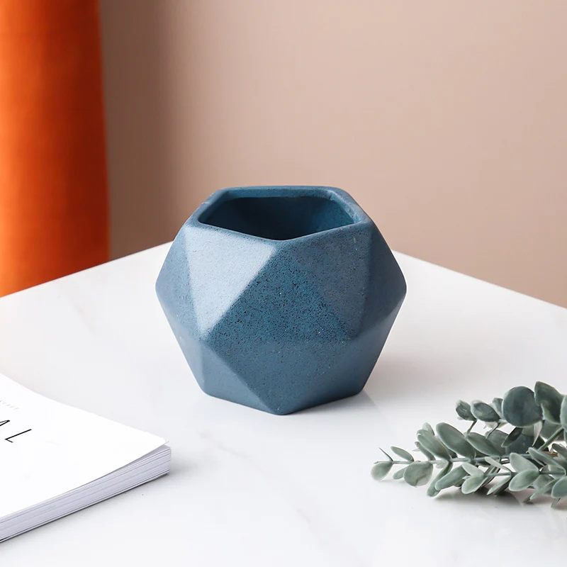 Blue Abstract Plant Pot - Image 7