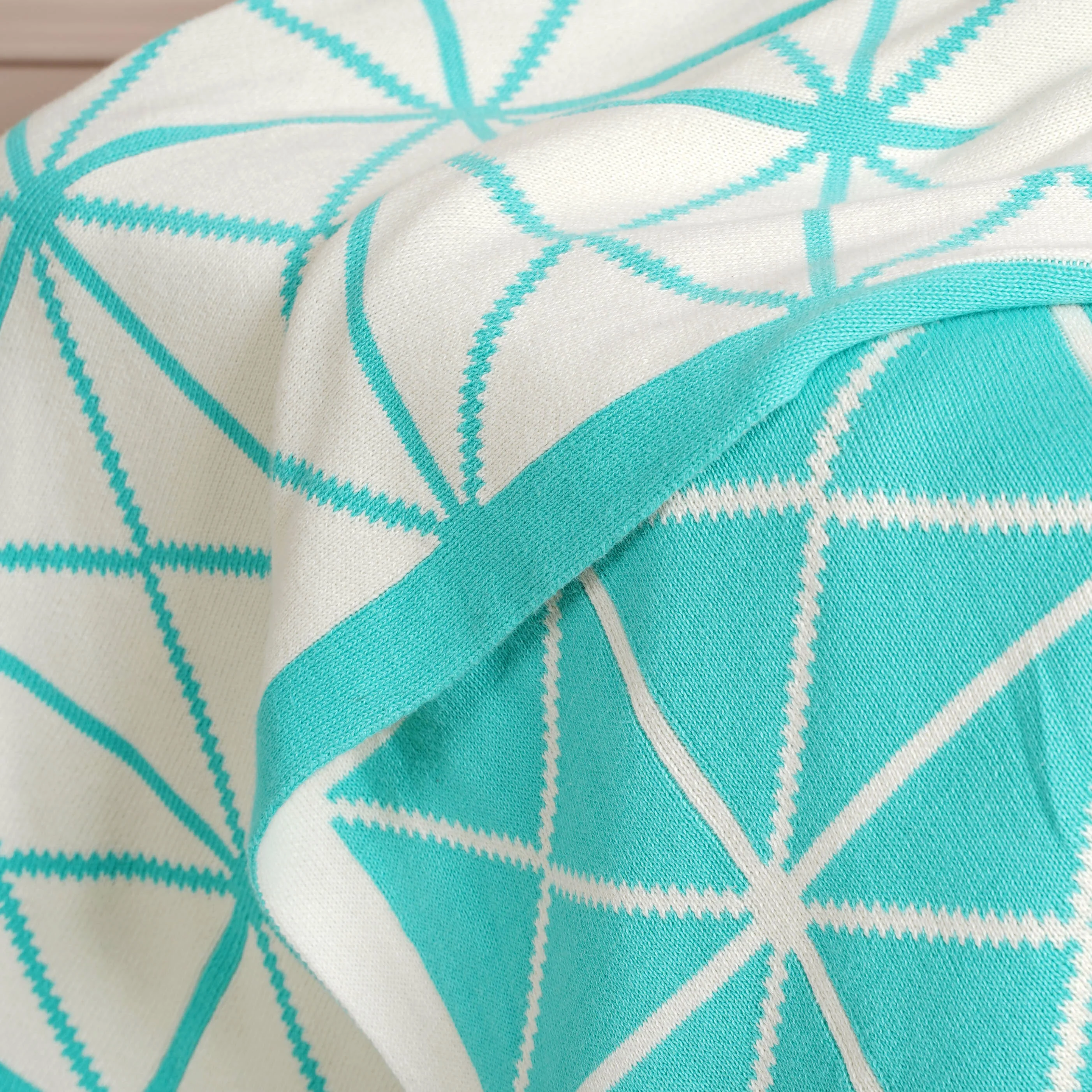 Blue and White Throw - Image 6
