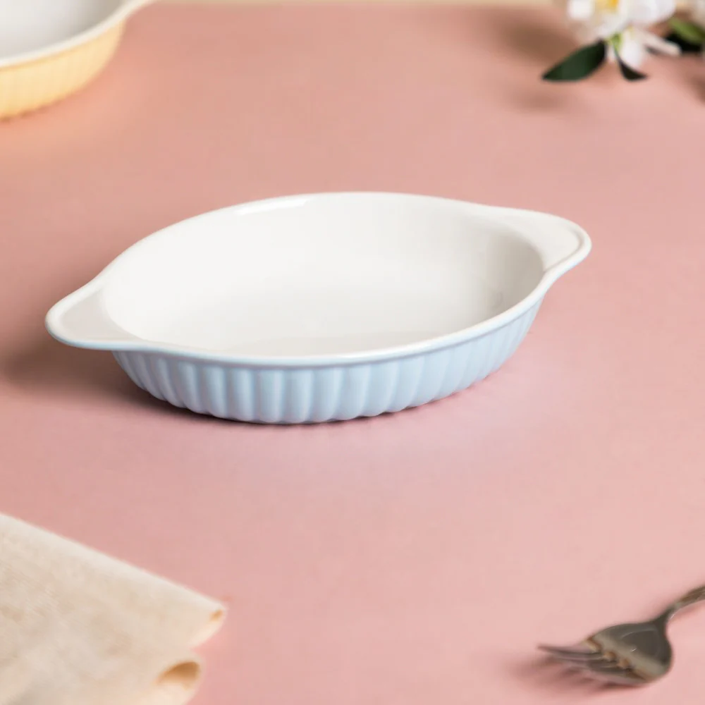Blue Muffin Oval Baking Plate 6 Inch - Image 5