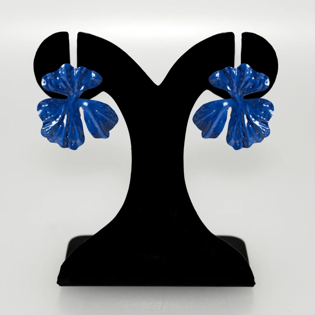 Blue Petal Earrings - Image 6