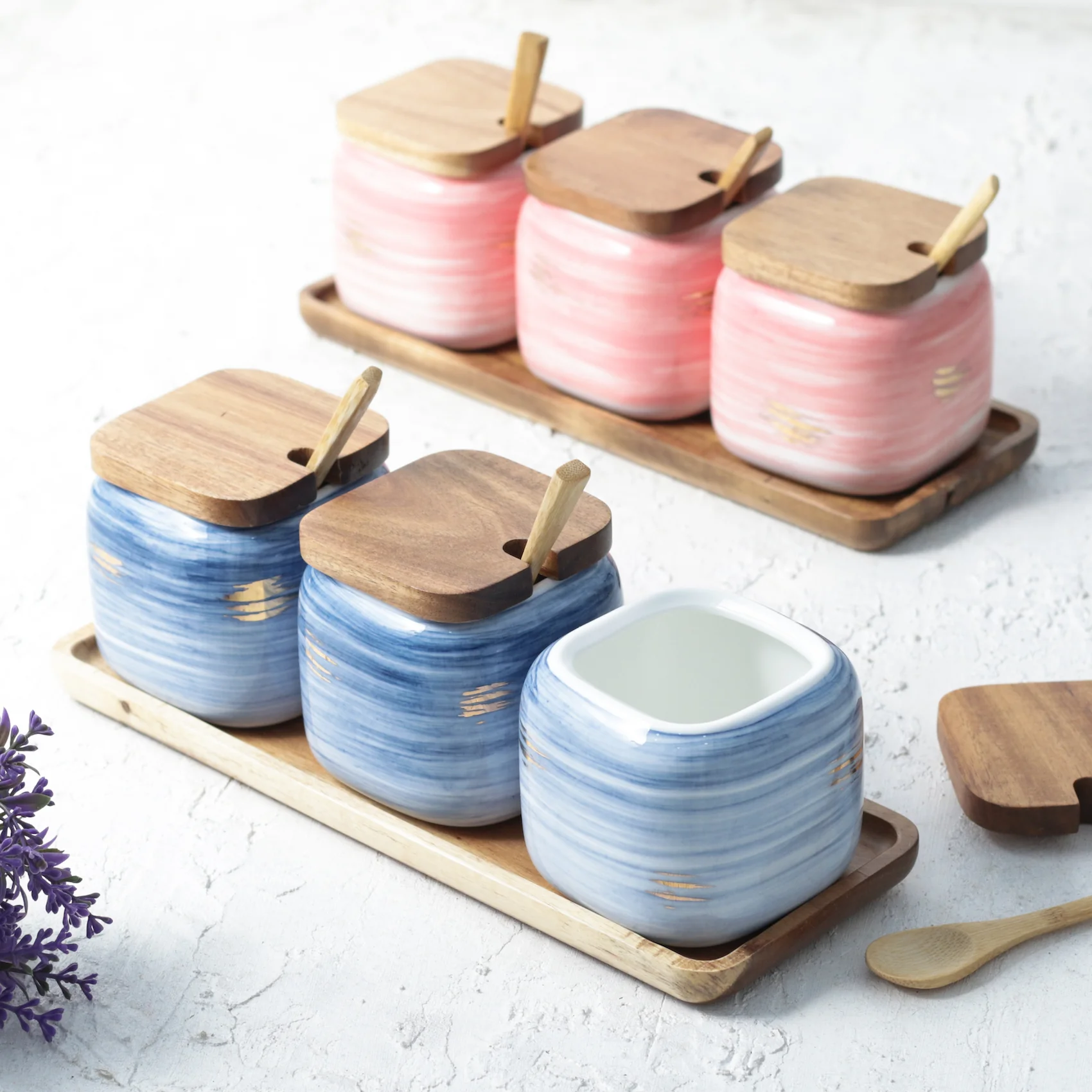 Blue Spice Jar Set