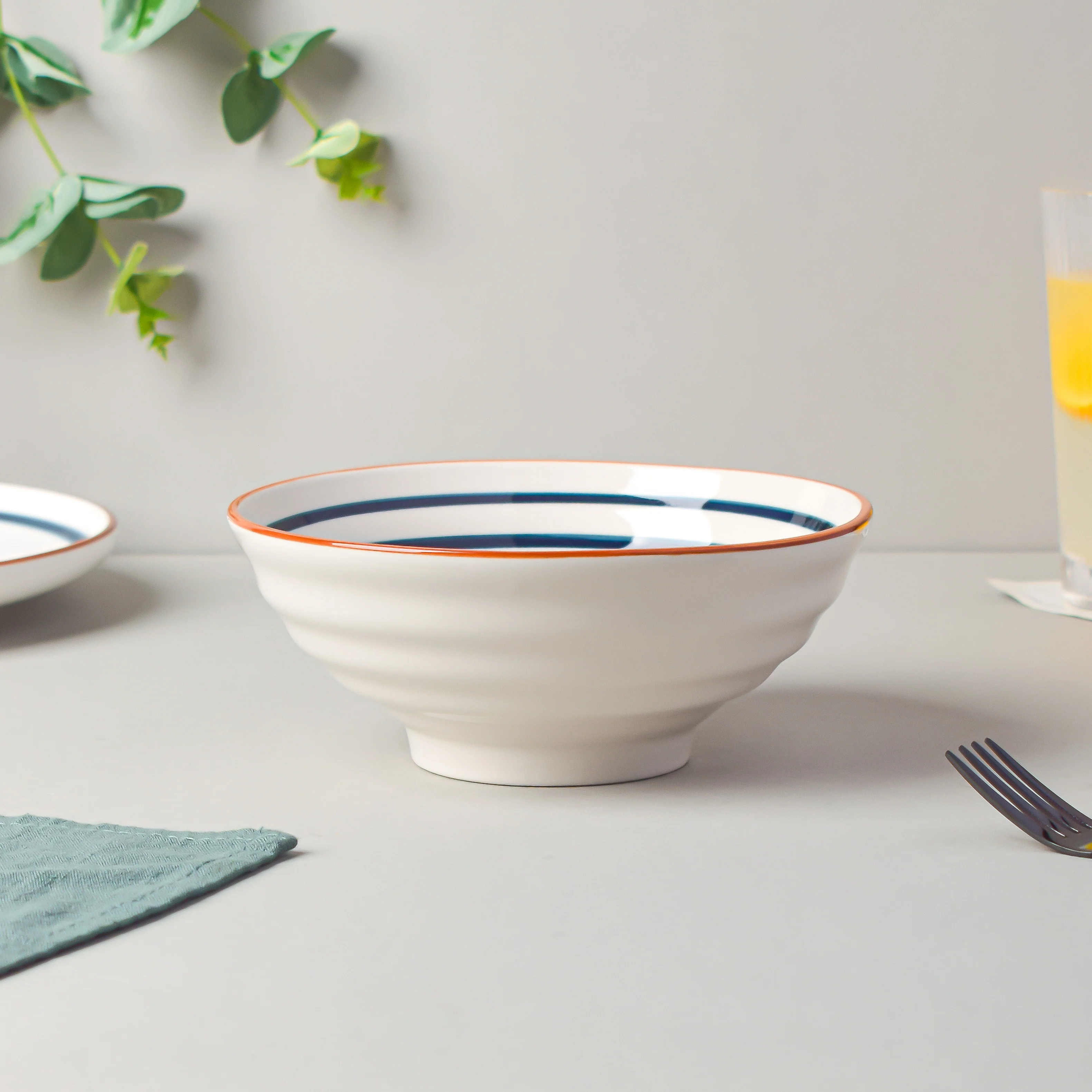 Blue Spiral 22 Piece Dinner Set For 6 - Image 13