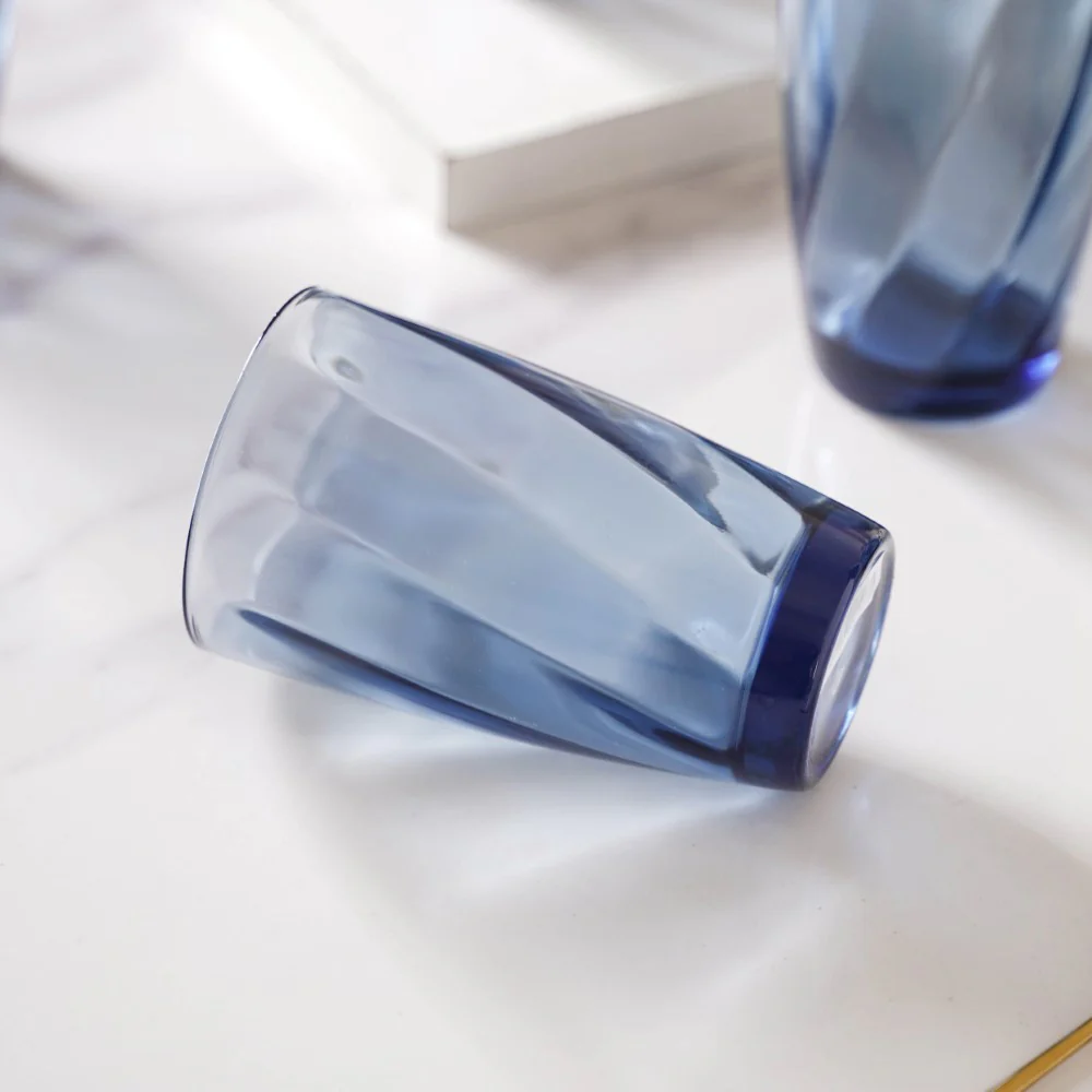 Blue Swirl Drinking Glass Set of 6 - Image 6