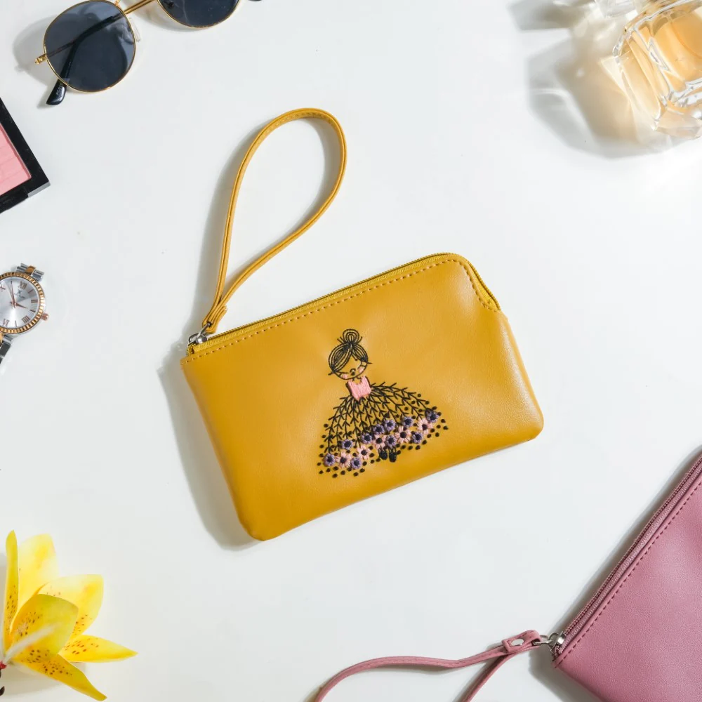 Blushing Ballerina Coin Purse Yellow