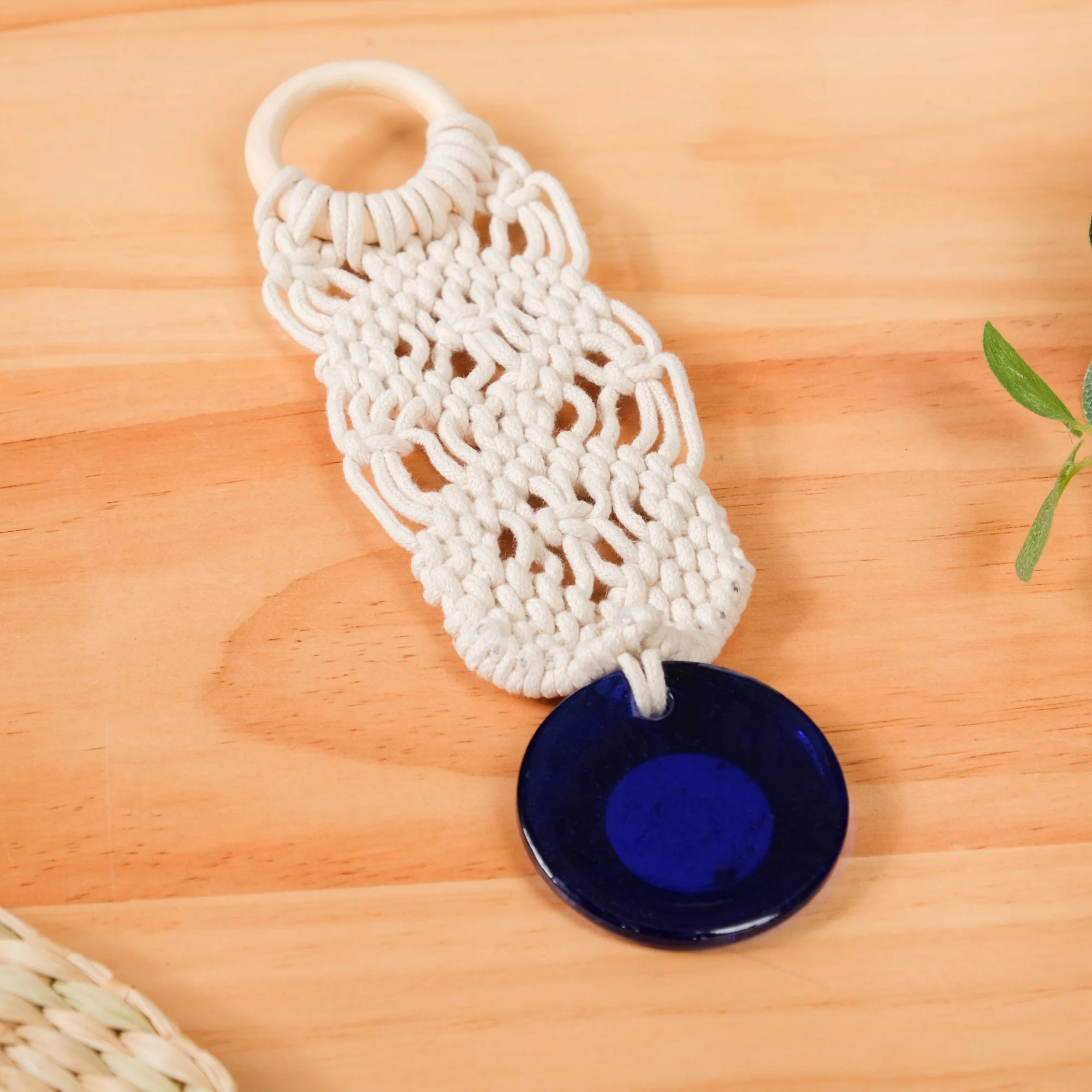 Boho Chic Macrame Evil Eye Wall Hanging - Image 6