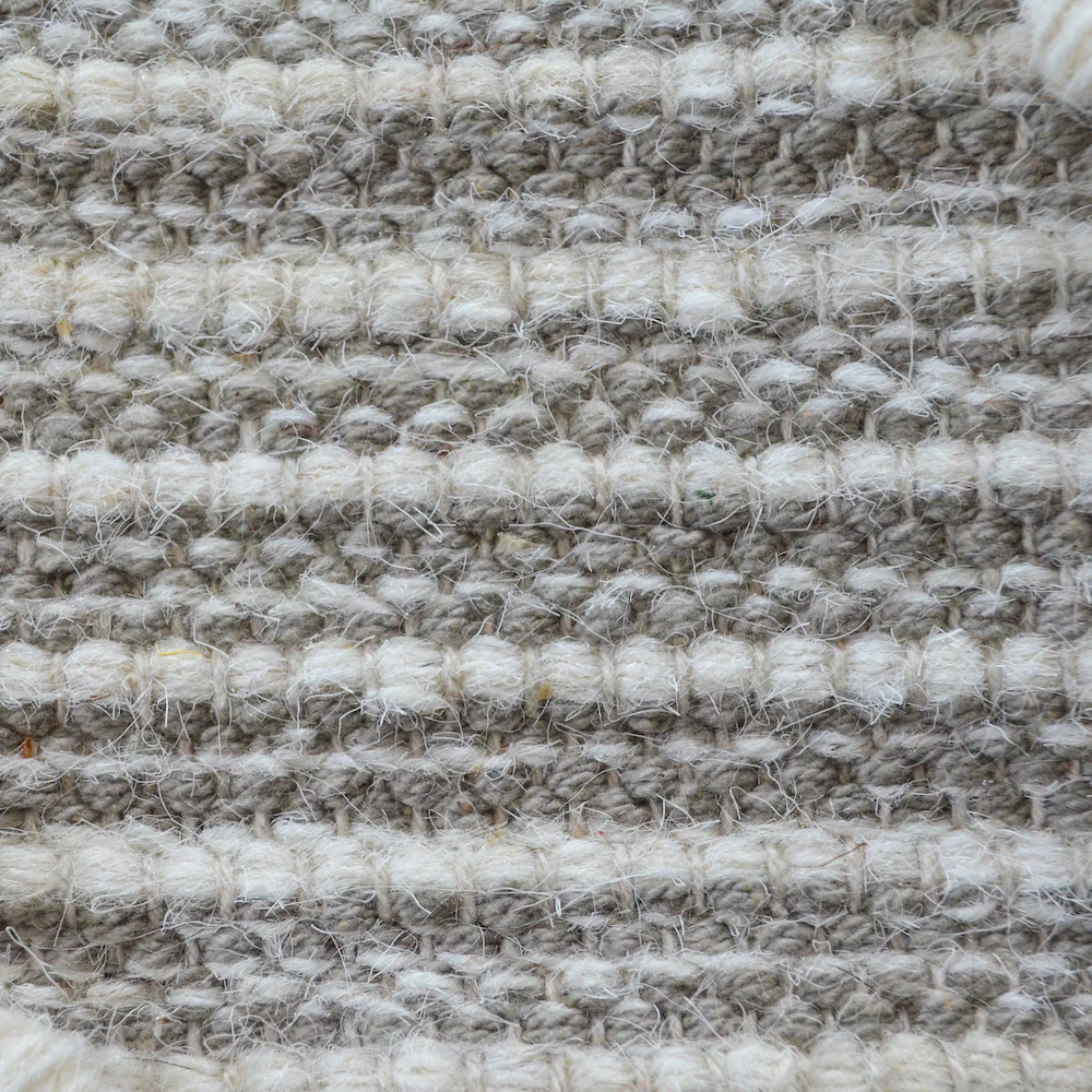 BOHO Vincent Hand Woven Rug - Grey & White - Image 3