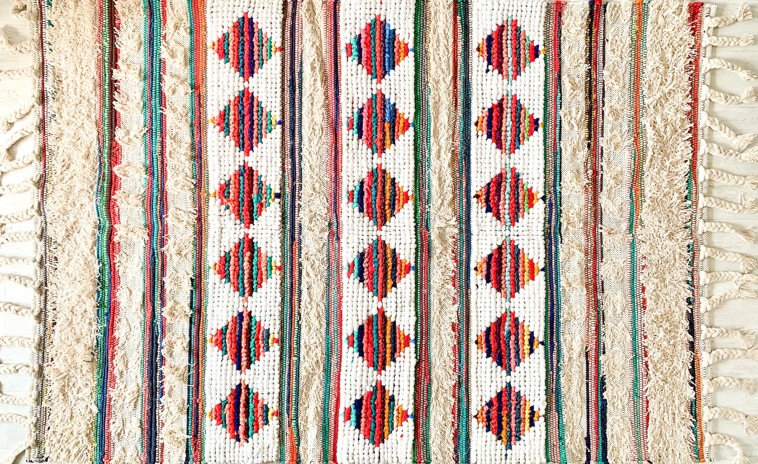 BOHO Delilah Hand Woven Rug - Multicoloured - Image 4