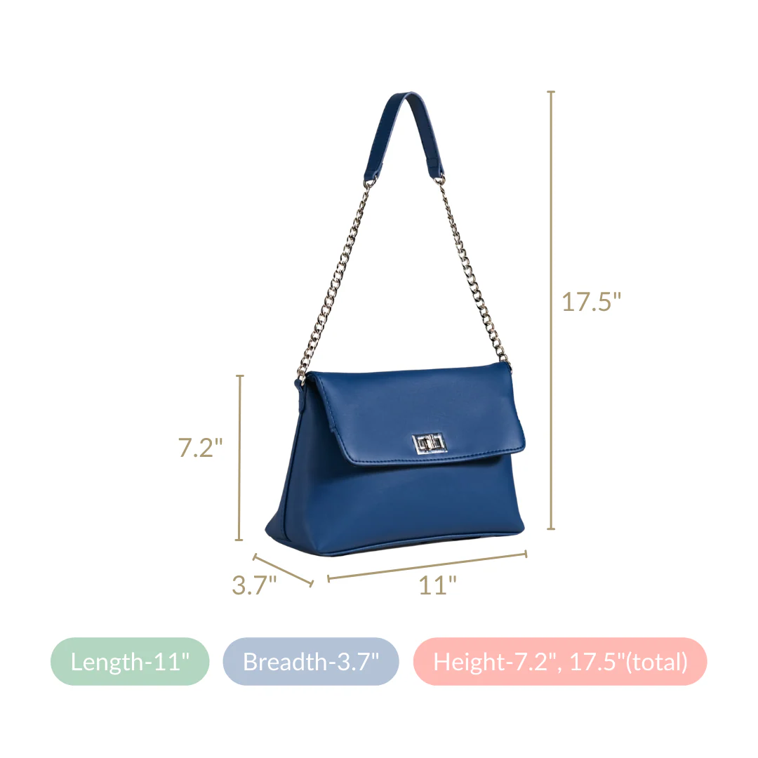 Bold Blue Evening Handbag - Image 6