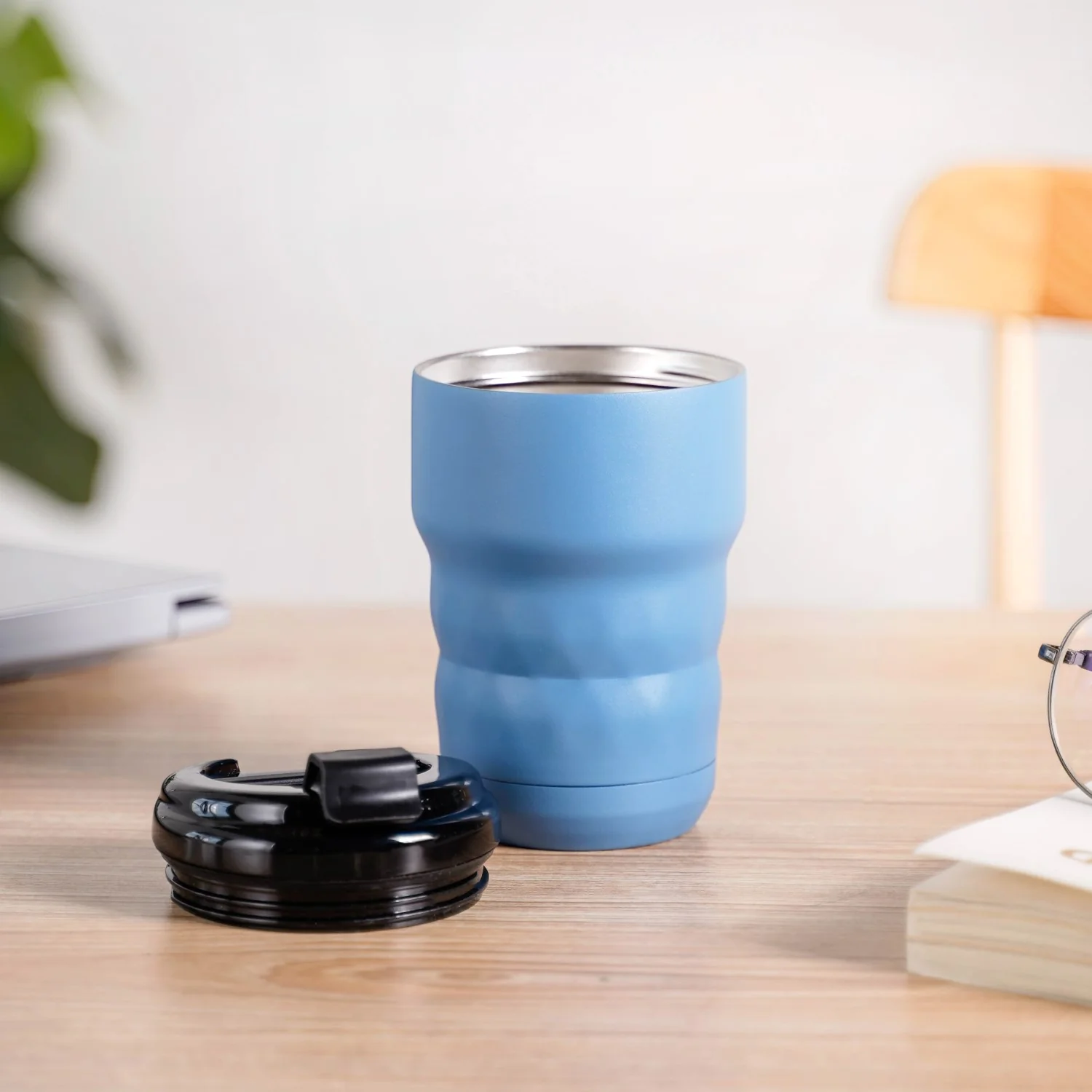 Brewster Easy Sip Copper Insulated Travel Mug Azure Blue 350ml - Image 8