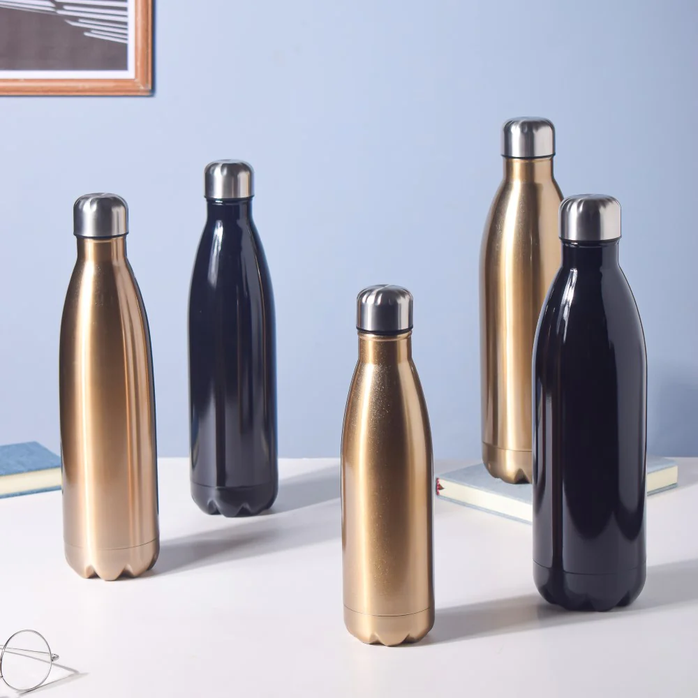 Stainless Steel Water Bottle Gold 750ml - Image 8