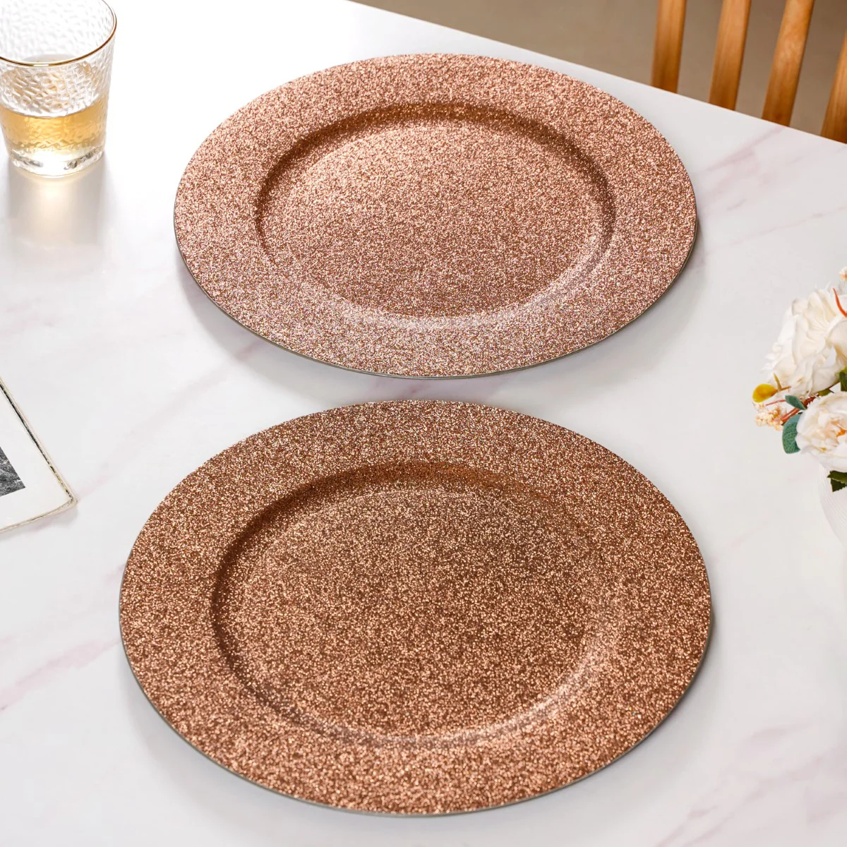 Bronze Shimmer Charger Plate Set Of 6 13 Inch - Image 11