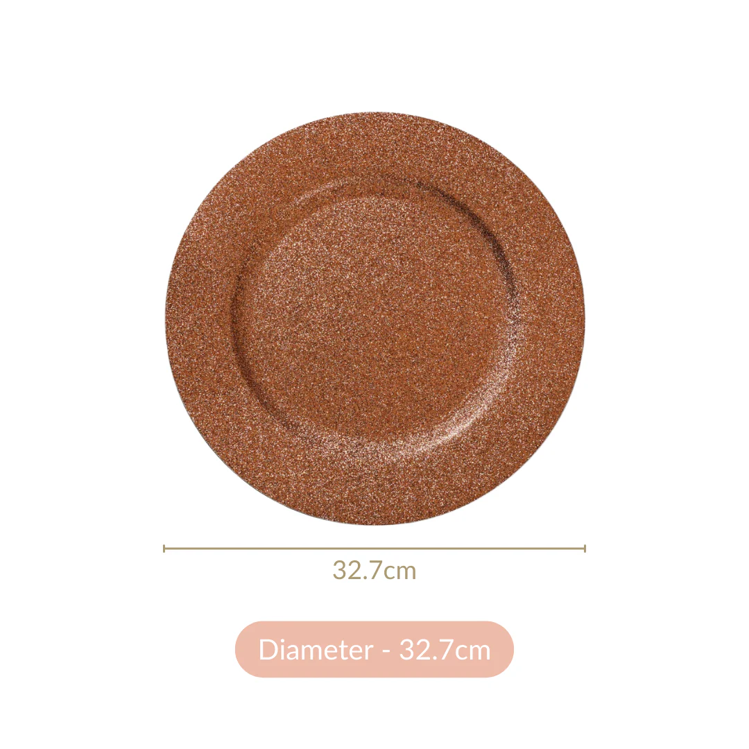 Bronze Shimmer Charger Plate Set Of 6 13 Inch - Image 6