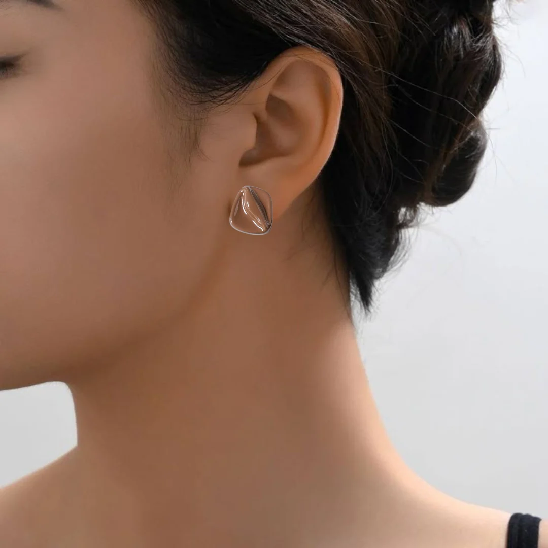 Brown Sculpted Studs - Image 5
