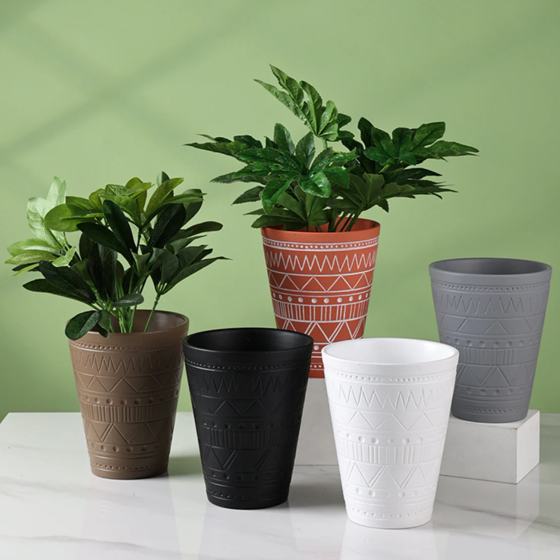 Brown Texture Plant Pot - Image 5