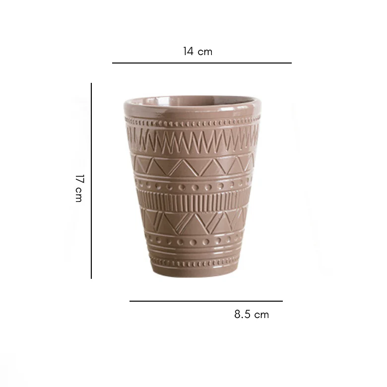Brown Texture Plant Pot - Image 6