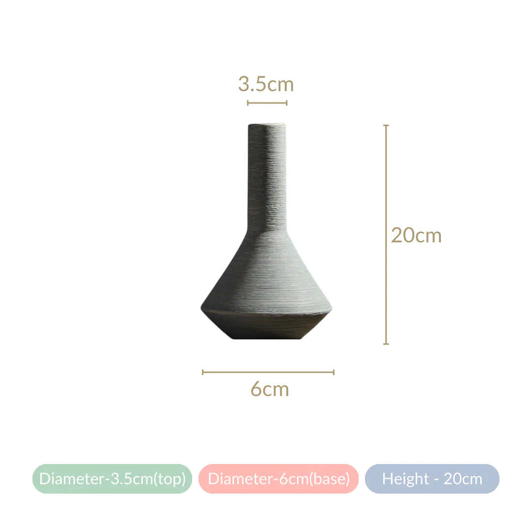 Brushed Texture Scandinavian Vase Blue - Image 11