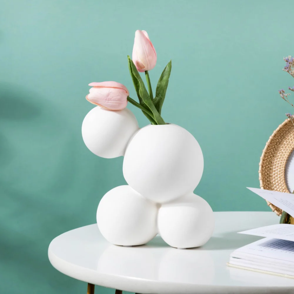 Bubble Bud Ceramic Vase For Decor - Image 3