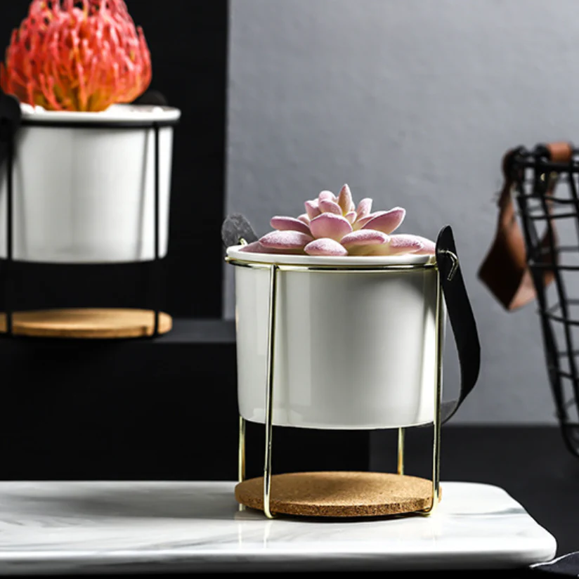 Bucket Style Ceramic Planter - Image 7