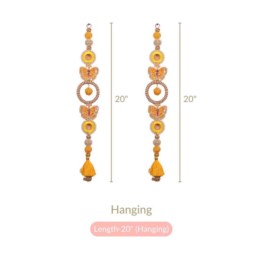 Butterfly Door Hanging Set of 2 Yellow - Image 4