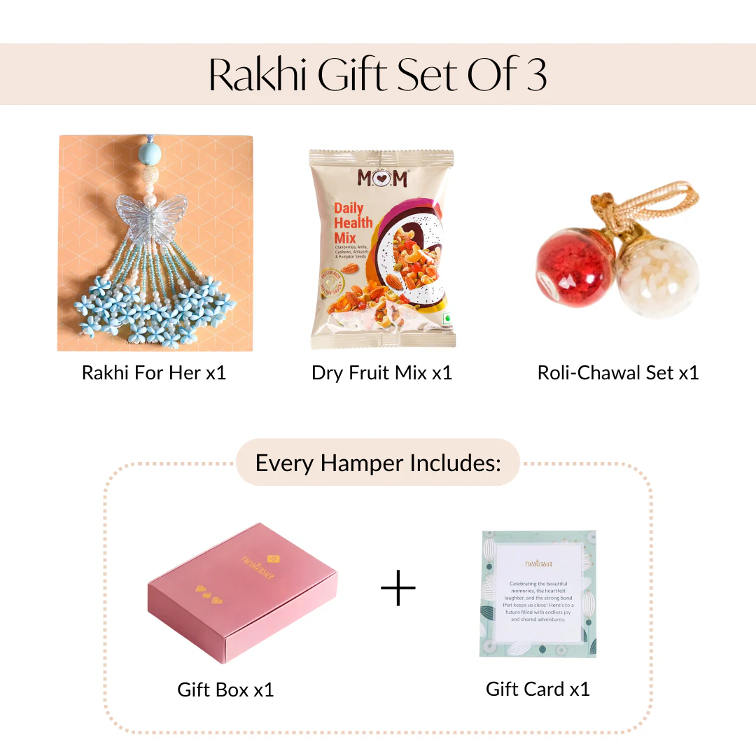 Butterfly Lumba For Sister Set Of 3 With Gift Box And Card - Image 4