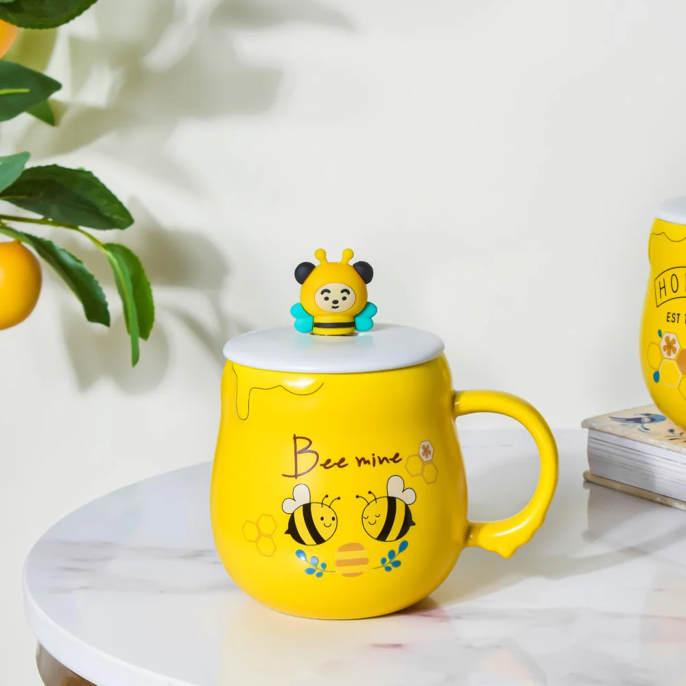 Buzzy Bee Mine Coffee Mug Yellow 350 ml - Image 3