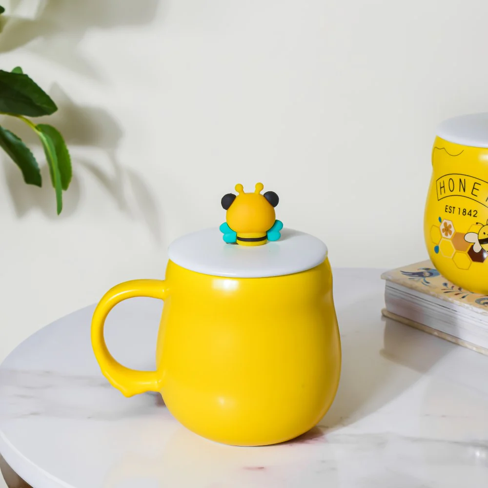 Buzzy Bee Mine Coffee Mug Yellow 350 ml - Image 4