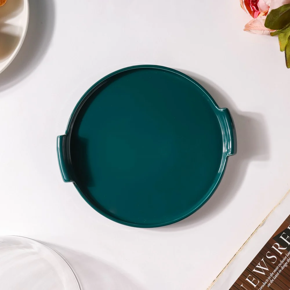 Cake Plate With Cover Green 8.5 Inch - Image 6